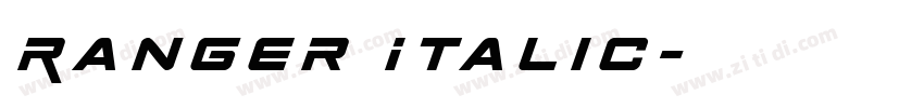 Ranger Italic字体转换